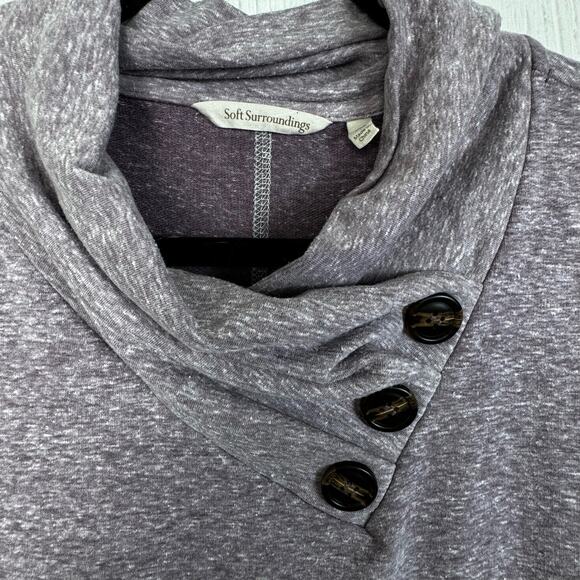 Soft Surroundings Brinley Cowl Neck Knit Pull Over Purple Size Medium Petite - Picture 9 of 9